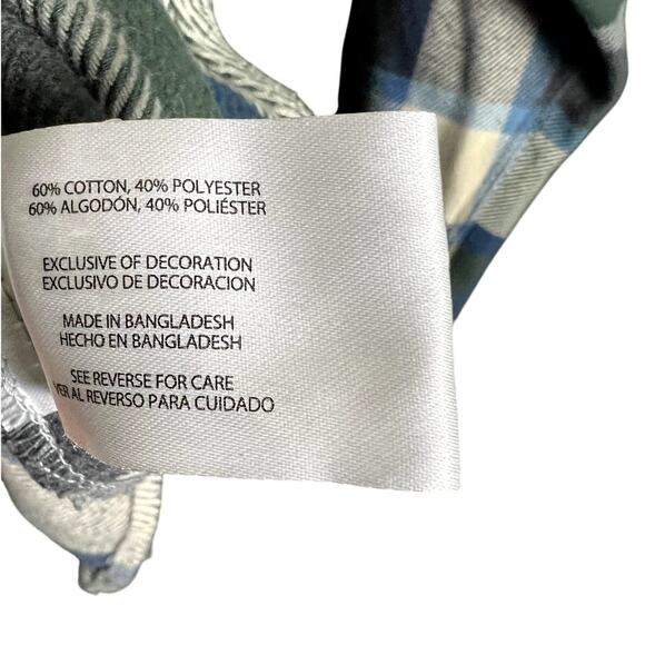 Men's Colorado Clothing Gray Plaid Heavy Flannel Button Down Shirt - Large - Picture 5 of 6